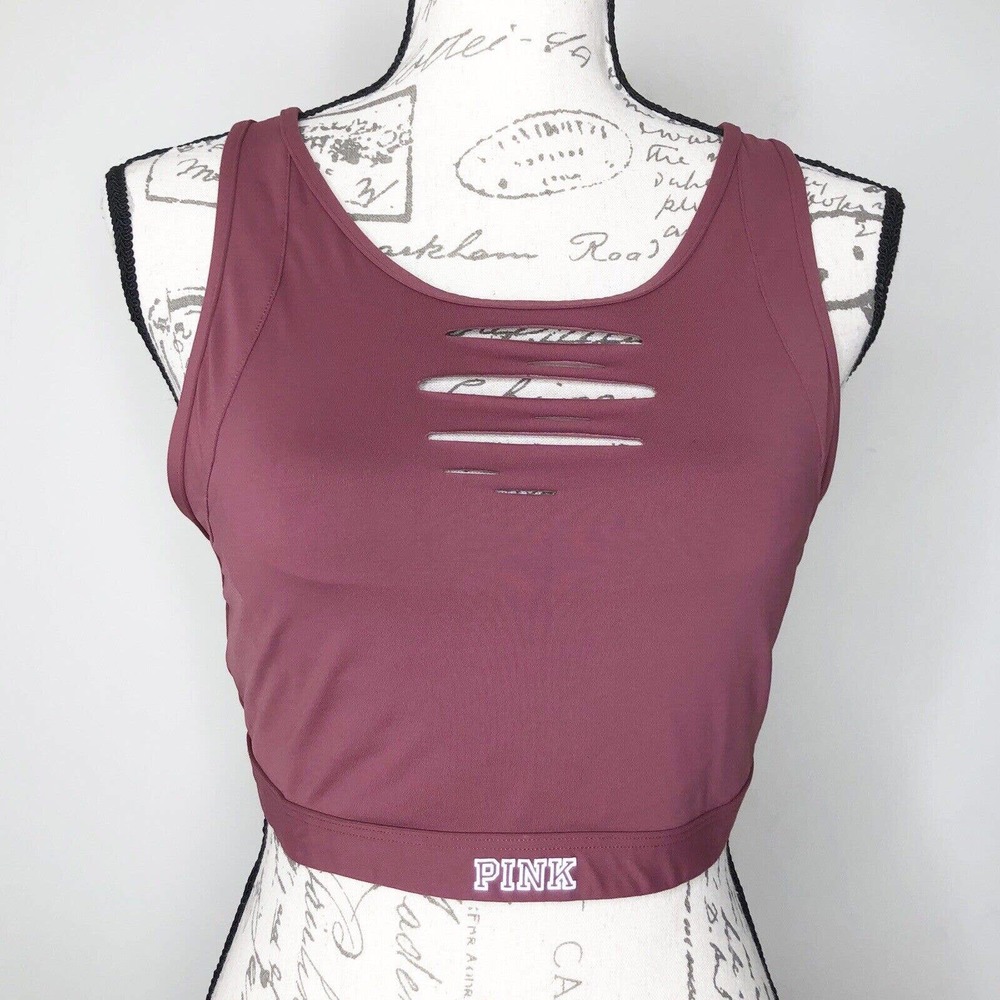 PINK Victoria's Secret Ultimate Unlined Crossback Cutout Sports Bra Large